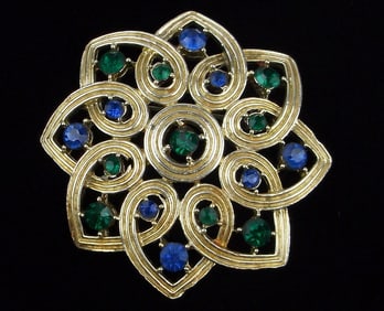 Stunning Vintage 1960s Rhinestone Brooch