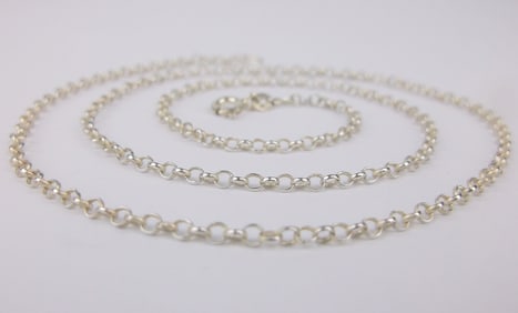 Mint Vintage Sterling Silver Chain Necklace 18"