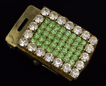 Gorgeous Vintage 1960s Rhinestone Belt Buckle