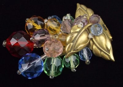 Mint Vintage 1930s Crystal Fur Clip Brooch