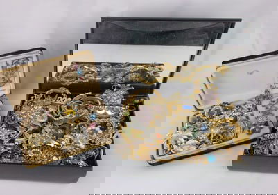 2 Vintage Jewelry Boxes FULL of Vintage Estate Jewelry