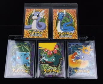 5 1999 Topps Blue Label Pokemon Evolution Card Lot NM-MT