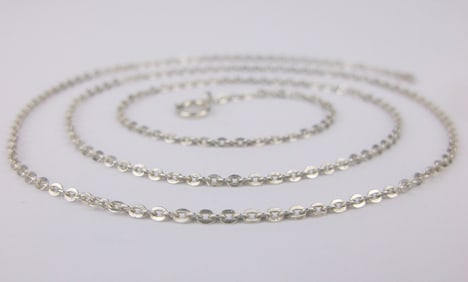 New Vintage Sterling Silver Chain Necklace 19.5"