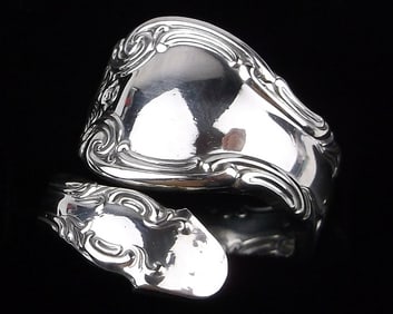 Mint Vintage Sterling Silver Thick Spoon Ring Size 7-9