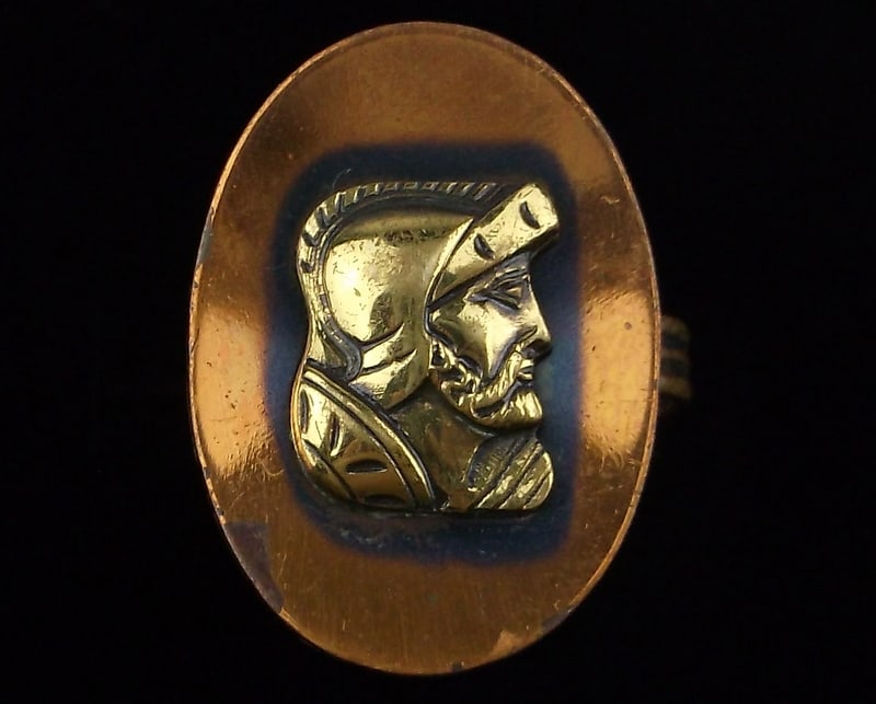 Stunning Vintage 1960s Copper Spain Ring Adjustable 6-9 (1 of 3)