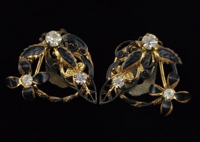 Beautiful Vintage 1940s Austria Crystal Earrings