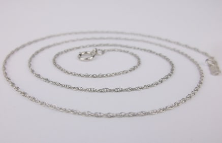 New Vintage Sterling Silver Helix Chain Necklace 18"