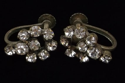 Gorgeous Vintage 1930s Austria Crystal Earrings