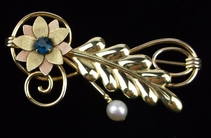 Mint Vintage 1960s Van Dell 12kt GF Brooch