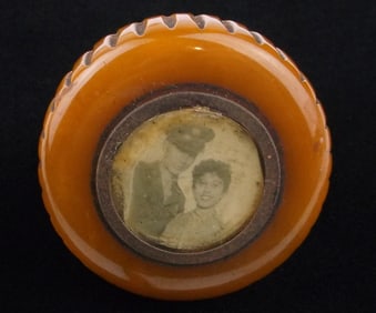 Rare 1940s Bakelite Gear Shift Knob With Military Picture