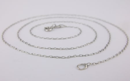 Mint Vintage Italian Sterling Silver Chain Necklace 20"