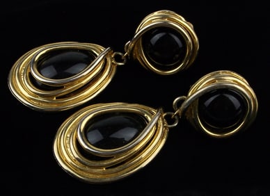 Gorgeous Vintage Big Norma Jean Rhinestone Drop Earrings