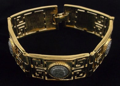 Mint Vintage Roman Style Bracelet 7.5"