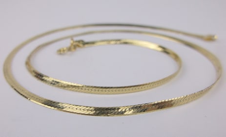 Mint Vintage Italian Gold Over Sterling Chain Necklace 18"