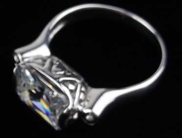 Mint Vintage Sterling Silver Ornate Ring 7