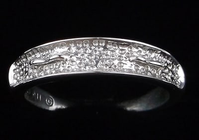 Mint Vintage Sterling Silver Design Ring Size 6
