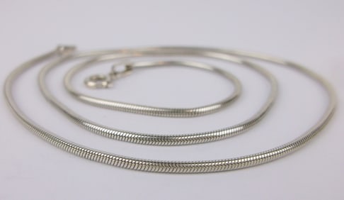 Mint Vintage Italian Sterling Silver Chain Necklace 18"