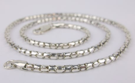Mint Vintage Sterling Silver Chain Necklace 16"