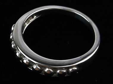 Mint Sterling Silver Thick Dot Ring Size 8
