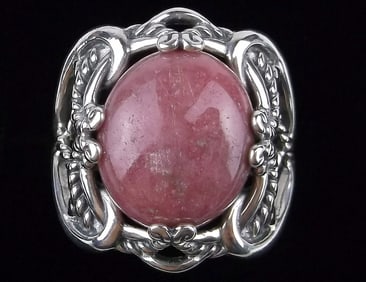 Mint Carolyn Pollack Sterling Silver Rhodochrosite Ring 7