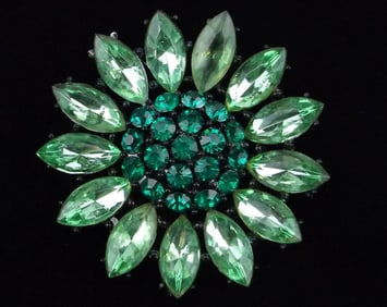 Mint Vintage 1960s Juliana Rhinestone Flower Brooch