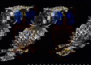 RARE 1944 Adolf Katz Coro Craft Sterling Owl Brooch Fur Clip Set