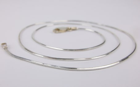 Stunning Vintage Italian Sterling Silver Chain Necklace 18"
