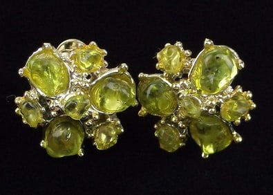 Mint Vintage 1950s Peridot Earrings