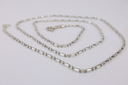 Mint Vintage Taxco Sterling Silver Chain Necklace 20"