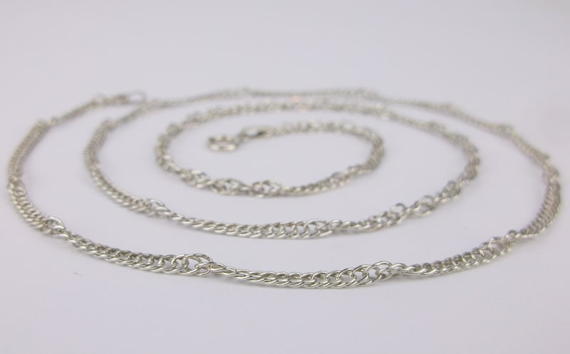 Mint Vint Italian Sterling Silver Helis Rope Chain Necklace 20" (1 of 2)