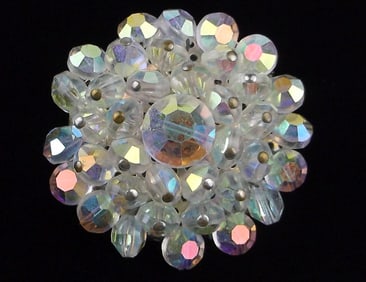 Mint Vintage 1960s Crystal Brooch