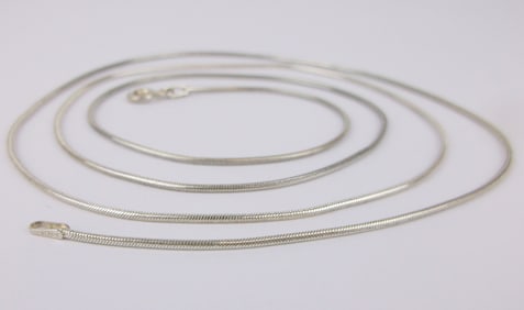 Stunning Vintage Italian Sterling Silver Chain Necklace 30"