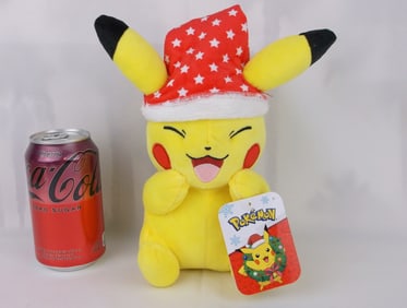 New Tagged Pokemon Pikachu Christmas Plush Plushie