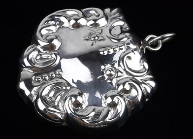 Mint Vintage Sterling Silver Ornate Pendant