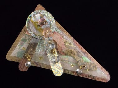 Mint Vintage Abstract Designer Brooch Large
