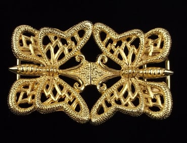 New Vint 1977 Mimi DiN Butterfly Belt Buckle