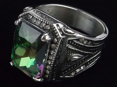New Big Mens Cocktail Ring Size 13