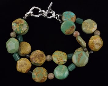 New Barse Sterling Silver Turquoise Bracelet 8"