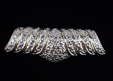 New vintage Gold Over Sterling Silver Diamond Pendant