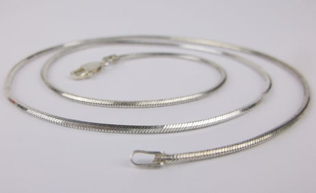 Stunning Vintage Italian Sterling Silver Chain Necklace 18"