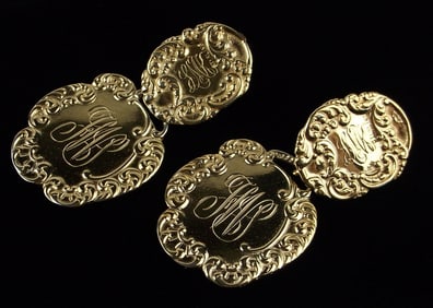 Big Mint Vintage T Foree Gold Over Sterling Silver Drop Earrings