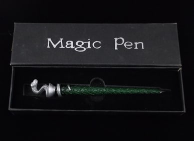 New Vint Harry Potter Slytherin Magic Pen In Box