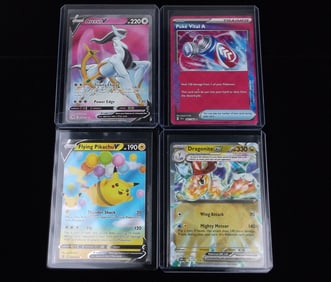 4 MT Pokemon Ultra Rare EX Card Lot Pikachu Dragonite Arceus