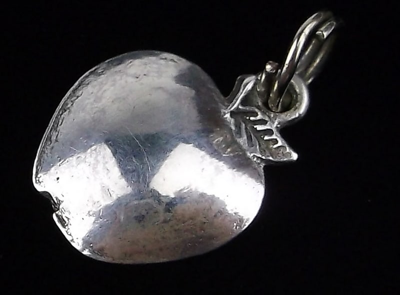 Stunning Vintage Sterling Silver Apple Self Control Charm Pendant (1 of 2)