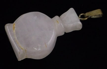 Stunning Vintage Heling Rose Quartz Bottle Pendant