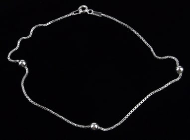 New Vintage Italian Sterling Silver Chain Bracelet 9"