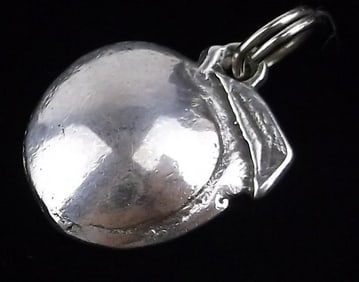 Mint Vintage Sterling Silver Peach Gentleness Charm Pendant