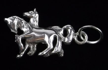 Mint Vintage Sterling Silver Horse Charm Pendant