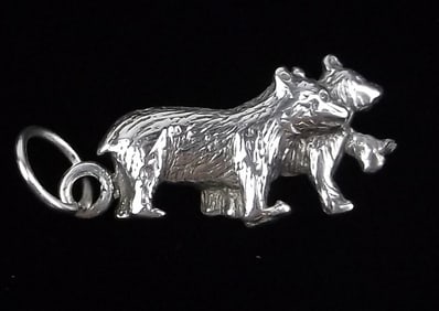 Mint Vintage Sterling Silver Bear Charm Pendant