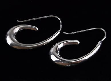 Stunning Vintage Sterling Silver Drop Earrings